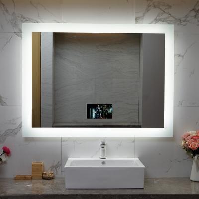 China Wholesale Illuminated Magic Touch Screen Advertising Android Bathroom Mirror for sale