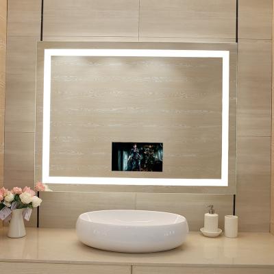 China Bright LED Illuminated TV Mirror For Bathroom for sale