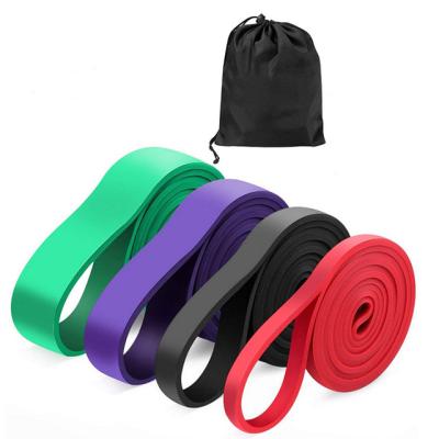 China Wholesale High Elastic Force Body Exercise Help Long Resistance Bands Latex Fabric Resistente Bands Customizable for sale