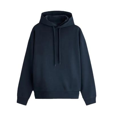 China Other Navy Blue Hoodies Best Wholesale Custom Mens Sports Plain Sweatshirt Reverse Weave Hoodie With Pocket Mens OEM Plain Hoodies Best for sale