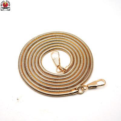 China Nickel Free Wholesale Custom Bag Accessories Metal Bag Chain Hook Brass Chain For Handbags Clips Snake Chain for sale