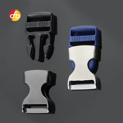 China Factory Release Washable.eco-friendly.durable.nickel Metal Free Custom Bag Adjuster Plastic Hybrid Side Buckles for sale