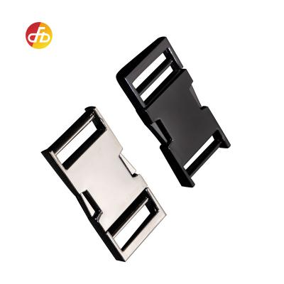 China Black Washable.eco-friendly.durable.nickel and nickel free color backpack hardware accessories metal alloy smooth surface side release buckles for sale