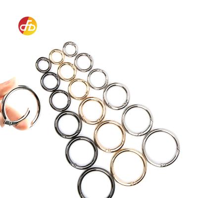 China Bags Various Sizes Metal Door O Rings Shiny Gold 50mm 25mm O Spring Open Rings for sale