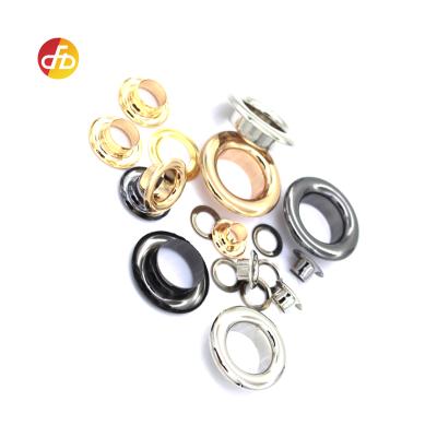 China Gold Nickel Free Color Quality Waist Flat Edge Eyelets For Bags for sale