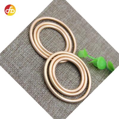 China Simple design high quality custom gold bag hardware zinc alloy metal tri slip buckles ring for bag for sale