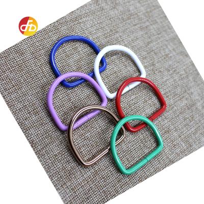 China Bags 33mm Iron Designer Colorful Metal Ring Metal Clip Open D Ring For Handbag for sale