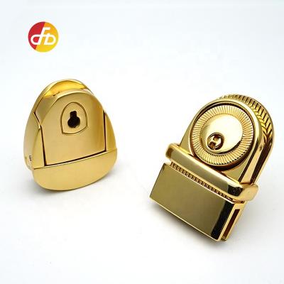 China Nickel Free High Quality Custom Combination Lock Closures Buckle Tuck Lock Purse Accessories for sale