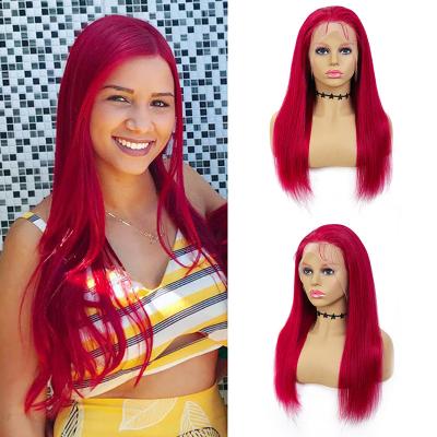 China X-TRESS Straight Hair Wigs With 4*13 Lace Frontal Wigs For Black Women Burg# Color Straight Natural Hair Wig With Natural Hairline for sale