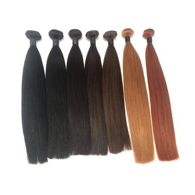 China Wholesale Price Super Silky Straight Wave X-TRESS Double Drown Free Sample Raw Original Virgin Hair Bundles 100% Indian Hair Weave Bundles for sale