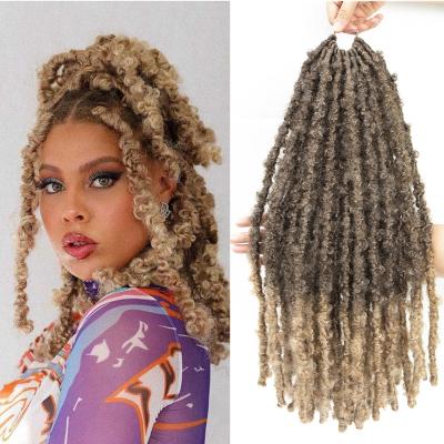 China Synthetic Hair Butterfly Locs Crochet Hair Distressed Butterfly Locs Crochet Braids Goddess Pre Looped Bob Locs Pre-Twist Braid for sale