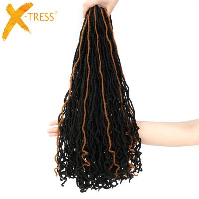 China Senegal Twist X-TRESS Wholesale Price 4Pcs/Pack Curly Natural Afro Braiding Hair Bundle For Women Heat Resistant Synthetic Hair Braiding Braid for sale