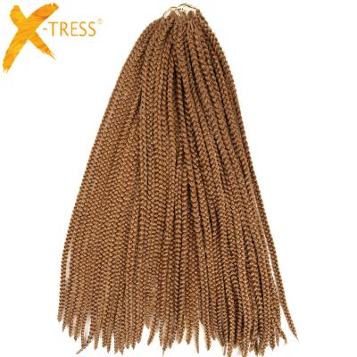 China X-TRESS Synthetic Hair 24 Inch Medium Box Braiding Hair Ombre Bundles Crochet Hair Extension Braiding Dreadlocks 1cm Box Synthetic Jumbo Braids for sale