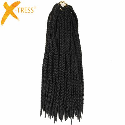 China X-TRESS Synthetic Black Medium Box Braiding Hair Ombre Bundle Crochet Hair Extension Synthetic Dreadlocks Jumbo Braiding Hair Braids for sale