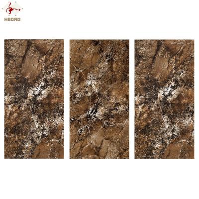 China High Safety 900x1800x10.5MM New Product Hotel Lobby Brown Glazed Polished Large Size Porcelain Tiles for sale