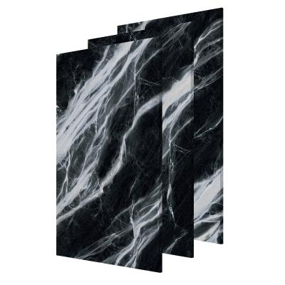 China High Safety Black Marble Tile With White Natural Marble Porcelain Flooring Tiles Background Veins Big Size Tiles for sale