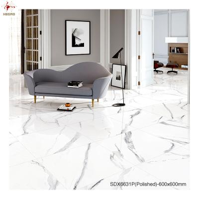 China High Safety Porcelain Tiles Calacatta Statuario Modern White Marble Interior Polished-honed-matte Finish Glazed Tiles for sale