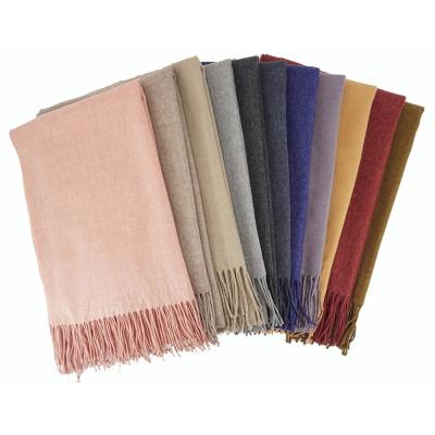 China Designers Winter Heather Color Hot Selling Touch Acrylic Blend Women's Woolen Winter Designer Scarf Shawl for sale