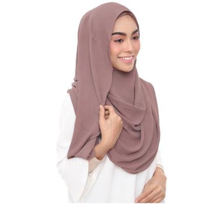 China Easy To Wear Instant Hijab Muslim Quick Wear Scarf Women 24colours Chiffon Bubble Chiffon Instant Hijab Wholesale Malaysia Hijab for sale