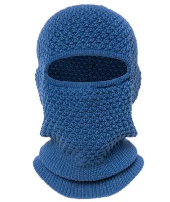 China Blue Texture Eco-friendly Polyester Ski Facemask Snood Other Scarf Balaclava COMMON Hot Sale Knitted Hat for sale