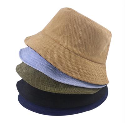 China Travel Gently 2022 Amazon Best Selling Cotton Corduroy Hat Women Men Solid Color Daily Outdoor Hiking Fisherman Cap Bucket Hat for sale