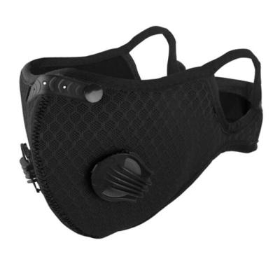 China Eco-Friendly Sports Activated Anti Dust Filter Carbon Bike Maskes Breathable Mesh Bicycle Maskes With Double Valves for sale