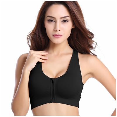 China Front Zipper Women Sports Breathable Bras, Breathable Wireless Padded Lift Up Sports Fitness Gym Yoga Workout Bra Top Sports Bra Top for sale