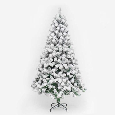 China 1.8m Christmas Day Artificial Christmas Tree New Year Home Ornaments Desktop Decorations Flocking Snowflake Christmas Tree for sale