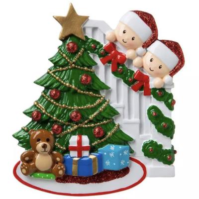 China 2020 Hot Sale Resin Christmas Decoration Christmas Tree Hanging Ornament DIY Quarantine Christmas Ornaments for sale