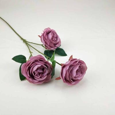 China Party/Home Hot Selling Artificial Peonies/Wedding Dark Cool Artificial Flowers Purple Peony Wedding Decoration for sale