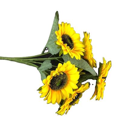 China Fabric Decorative Sunflowers / Wholesales Sunflower Plastic Artificial Flowers Flower Wedding Decoration Silk Flower for sale