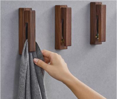 China Factory Direct Modern Durable Bathroom Accessories Solid Wood Wall Mounted Towel Rack Towel Rack for sale