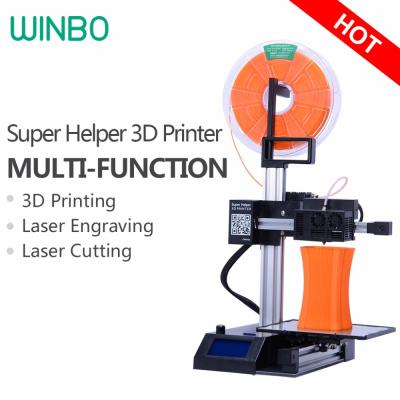 China High Accuracy 3D Printer For Sale Winbo 3D Printer Kit Multifunction 3D Printing 15*15*20cm+Laser Engraving+Cutting: Super Helper 155L for sale