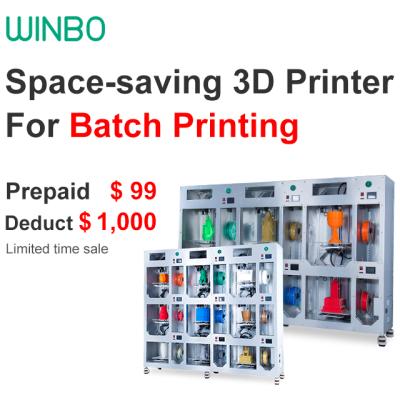 China 3D Printer Winbo Vertical 9 Unit 3D Printer Print Size: 255*205*205 mm * 9 unit, most practical 3D printer for sale for sale