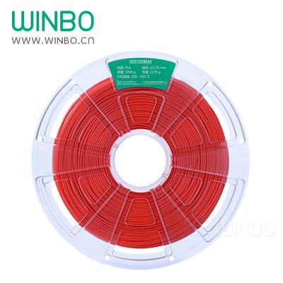 China 1.75mm N.W 1000g High Quality PLA Filament Winbo PLA Filament for FDM 3D Printer FFF 3D Printer Red WBPLA1B10S for sale