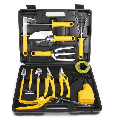 China Electric Horticultural Tool Kits / Garden Tool Kits Gift Box Set Aluminum Alloy Garden Tool Kit Yellow House Repairing Tools for sale