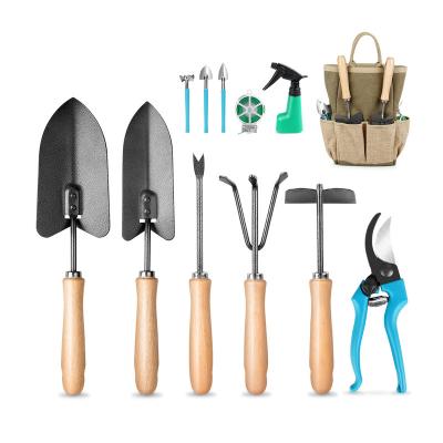 China Garden Tool Kits High Quality Carbon Steel Handle Garden Trowel Wooden Fork Garden Tool Kits/Household Tool Kit Hand Garden Fork for sale