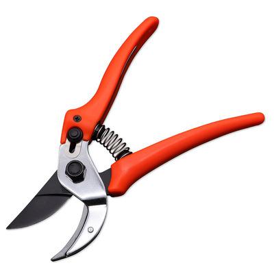 China Durable Garden Ratchet Pruner New Cutting Tool Handle Anti-Slip Design The Stainless Steel Blade With Plastic Handle Safe Lock for sale