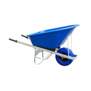 China Garden Easy Movable Wheel Barrow With Galvanized Tray Heavy Duty Metal Wheelbarrow Garden for sale