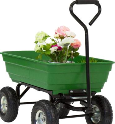 China factory wholesale Garden Trolley Cart Garden Trolley Green Dump Easy-Transport Cart for sale