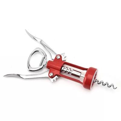 China High Quality Zinc Alloy Butterfly Wine Bottle Corkscrew Stocked Wing Shaped Opener for sale