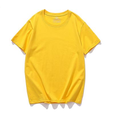 China Anti-pilling Leisure Sports Bottoms Summer Solid Color Shorts Sleeve T-Shirt Cheap Unisex 100% Cotton for sale