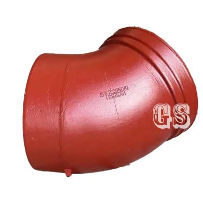 China Ductile Ductile Iron Pipe Fittings Ductile Iron T-Ring Connection Elbow Equal Cast Elbow for sale