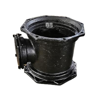 China Four Way Flexible Elbow B Sleeve Cast Iron Drain Flange Pipe Fitting Cast Iron Tee Blocking Rubber Ring Custom Plate for sale