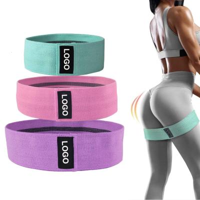 中国 Cotton Fiber+Silk Latex Hot Sale Non-Rolling Hip Circle Resistance Band Booty Bands For Body Shaping And Lifting 販売のため