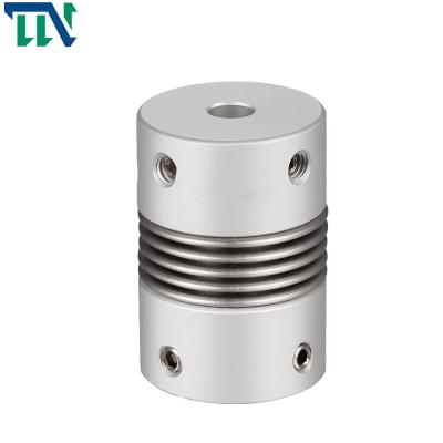 China Aluminum Bellows Shaft Coupling Bellow Motor Starter Setscrew 16mm 19mm for sale