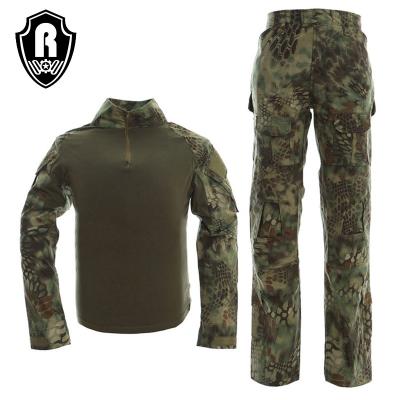 China Anti-static manufacturers wholesale jungle python camouflage army military clothing style tactical combat suit/uniform for sale