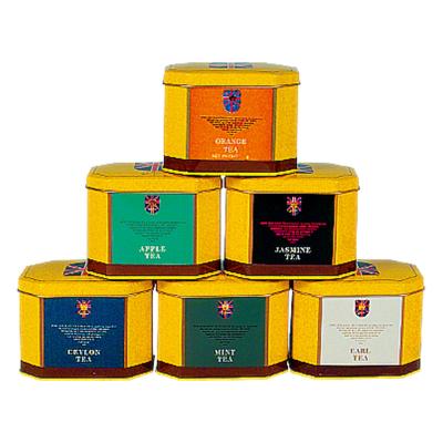 China Ice Tea 200g Mint Earl Tea Tin Pack Orange Apple Jasmine Tin Tea Can Tea Tin Cans for sale