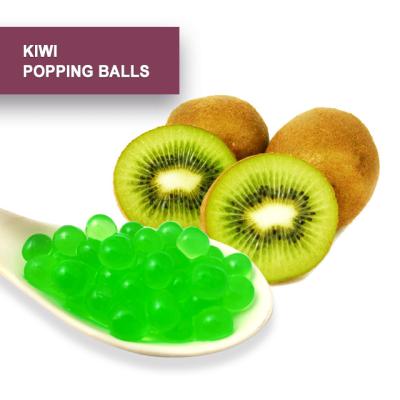 China Popping Ice Tea Bubble Tea Kiwi Bubble Tea Boba Pearl Jelly Balls Ingredients Taiwan for sale