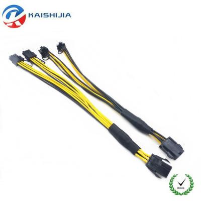 China COMPUTER 30cm Graphics Card 16AWG Video VGA GPU 6 Pin Female To Dual 8 Pin 6 2 Pin Male Y Splitter PCIE Power Cable for sale